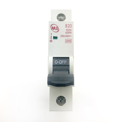 M2 M2B20G B20 20A 20 Amp MCB Circuit Breaker Type B